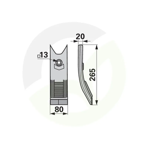 Lemežna špica karbid - AgriCarb SCK6064B