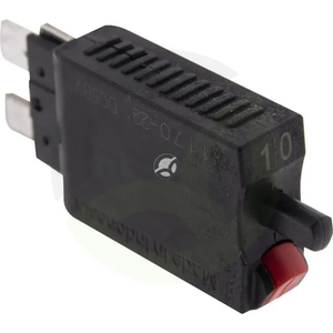 Varovalka termalna ročno ponastavljiva - 28V 10A - dolžina 51,6 mm - rdeča - E.T.A SI26010