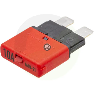 Varovalka termalna ročno ponastavljiva - 28V 10A - dolžina 34,4 mm - rdeča - E.T.A SI25010