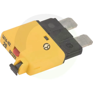 Varovalka termalna ročno ponastavljiva - 28V 20A - dolžina 34,4 mm - rumena - E.T.A SI25120