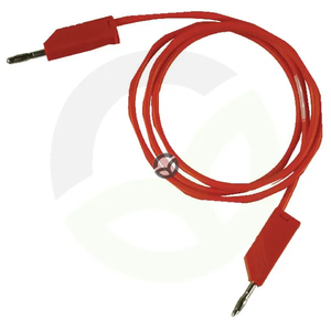 Kabel 2x vtič 4mm rdeč 1m - SML100RN