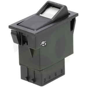 Preklopno stikalo - II+I-0 - off-on-on - 12/24V - 7-pin - osvetlitev s prostorom - z žarnico - Kramp SW10030KR