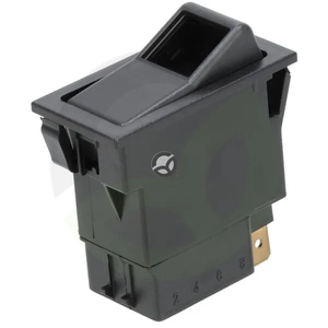 Preklopno stikalo - I-0 - on-off - 24V - 9-pin - funkcija osvetlitve - z žarnico - Kramp SW10028KR