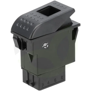 Preklopno stikalo - (I)-0-II - 8-pinsko - funkcija razsvetljave - z žarnico - Kramp SW10029KR
