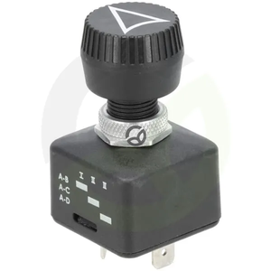 Vrtljivo stikalo - on-on-on - 12-24V - rezilni priključki - 6.3mm - Kramp SW10015KR