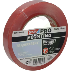 Lepilni trak - montirni prozoren 25mx19mm - TESA 669650000200