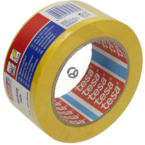 Trak - opozorilo o nevarnosti - talna oznaka - rumen - 33 m x 50 mm - TESA 607600009515