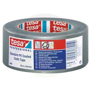 Trak - tkanina - standardno prevlečen s PE - bel - 25m x 50mm - TesaBAND® - TESA 46880004300