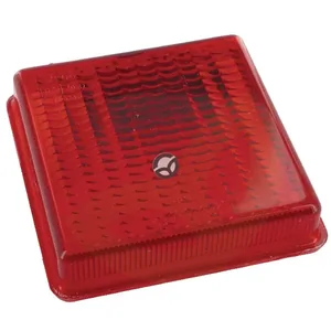 Leča luči - rdeča - kvadratna 103x103x22 mm L/D/zadaj - Rubbolite TOR2660
