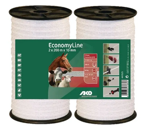 Trak 10 mm 2 x 200 m bele barve - AKO 441525