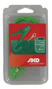 Ozemljitveni kabel s sponko, 1 m, zelen - AKO 44606011