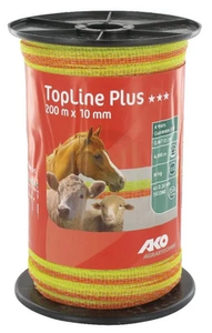 Trak za pastir 10 mm 200 m rumeno-oranžni - AKO 449568