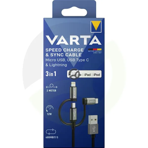 Kabel Micro USB - USB tip C - lightning - VARTA VT57937