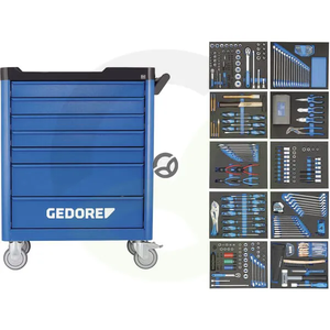 Voziček za orodje + orodje, 308 kosov - Gedore WSLLTS308