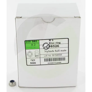 Samovarovalna 6-roba matica s tesnilom - DIN985 M6x1.00 - inox A2 