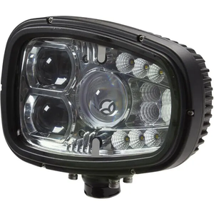 Žaromet LED - LH 55W - pravokoten - 12-24V - 214x172x110mm Deutsch plug - ogrevan - Kramp LA10213