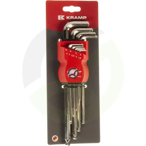 Set imbus ključev 1,5-10 mm, 9-delni, ponikljani - Kramp 1809010055KR
