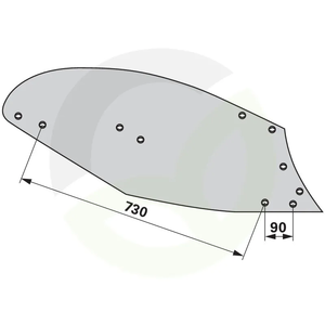 Deska pluga desna Kverneland 073290