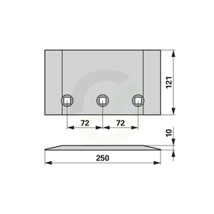 Deska pluga desna/leva Lemken 3401550