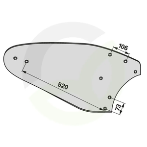 Deska pluga desna Lemken 3441030