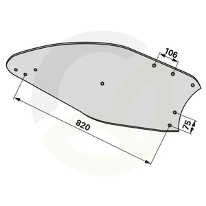 Deska pluga desna Lemken 344 1140