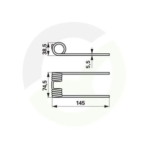 Vzmetni prst 145 MM