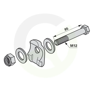 Nosilec kraka - komplet M12X85 mm, Deutz Fahr 06584663