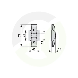 Nosilec kraka 2°/5° Pöttinger 621332