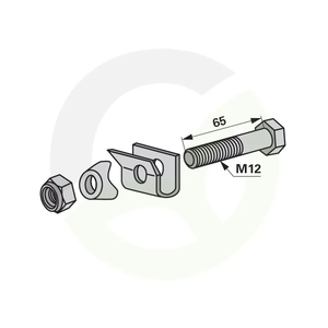 Nosilec kraka komplet M12X65 mm, FELLA