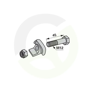 Nosilec kraka - komplet M12X45 mm, FELLA 487381