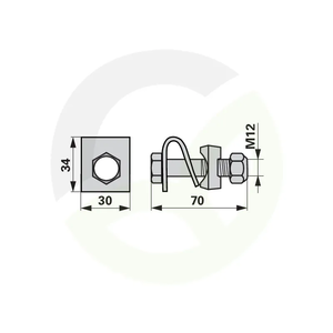 Nosilec kraka komplet Stoll 0292999