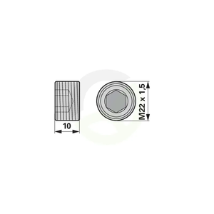 Vijak zaporni M22 x 1,5 x 10 mm, DIN 906, Pöttinger 107.075