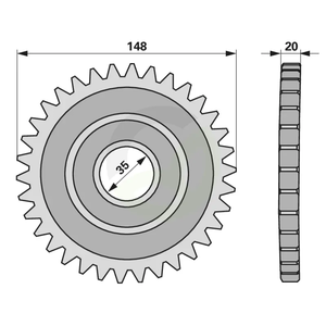 Zobnik 34 zobov, ustreza BCS 590.90139
