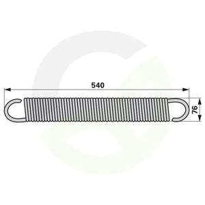 Vzmet AD: 76 mm, dolžina: 540, ustreza BCS 580.31471