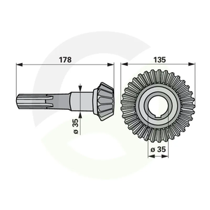 Komplet zobnikov Kuhn 33/16Z 56197620