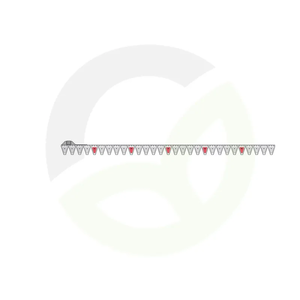 Nazobčani spodnji nož z rezalno glavo 2,03m ESM bidux 265.7965