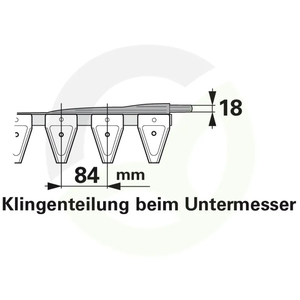 Spodnji nož z rezalno glavo 275 cm ustreza ESM 2656230