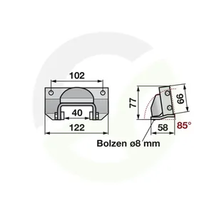 Kompletna glava rezila zgoraj ustreza BV4 Hub 84