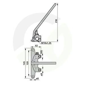 Glava kose s sornikom 12 mm
