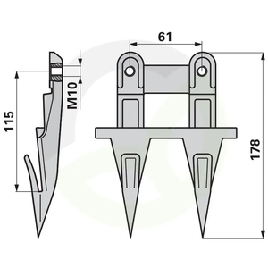 Dvojni prst za greben T61 Bucher, Reform H150186000