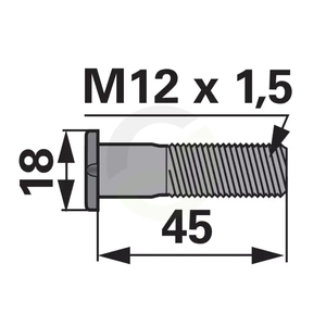 Grevenski vijak M12x1,5x45 ustreza 3233210
