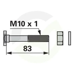 Vijačna s kakovostno matico M10x1x83 ustreza 2402090