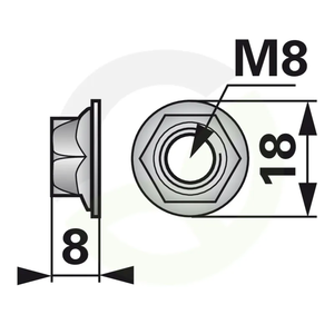 Matica varovalna M8 DIN 6923