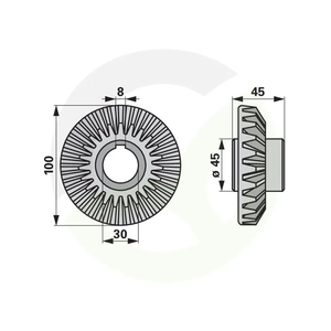 Zobnik 19 zob, Deutz Fahr 06565388