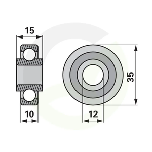 Nosilec krmilne rolice - posamezno, DEUTZ FAHR 06215029