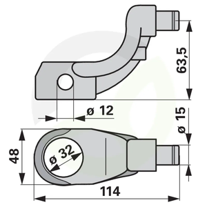 Krmilna ročica Pöttinger 2862.80.050.0