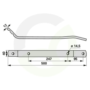 Nosilec vzmetnih prstov ustreza Kuhn K8811260, 58740900