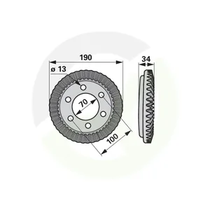 Zobnik 45 zob, ustreza Kuhn 58557410