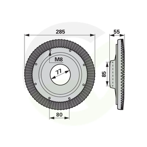 Krožnikast zobnik 72 zob, Kuhn 57705500
