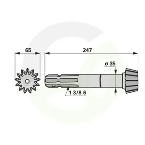 Stožčasti zobnik 13 zob, ustreza Kuhn 57520200